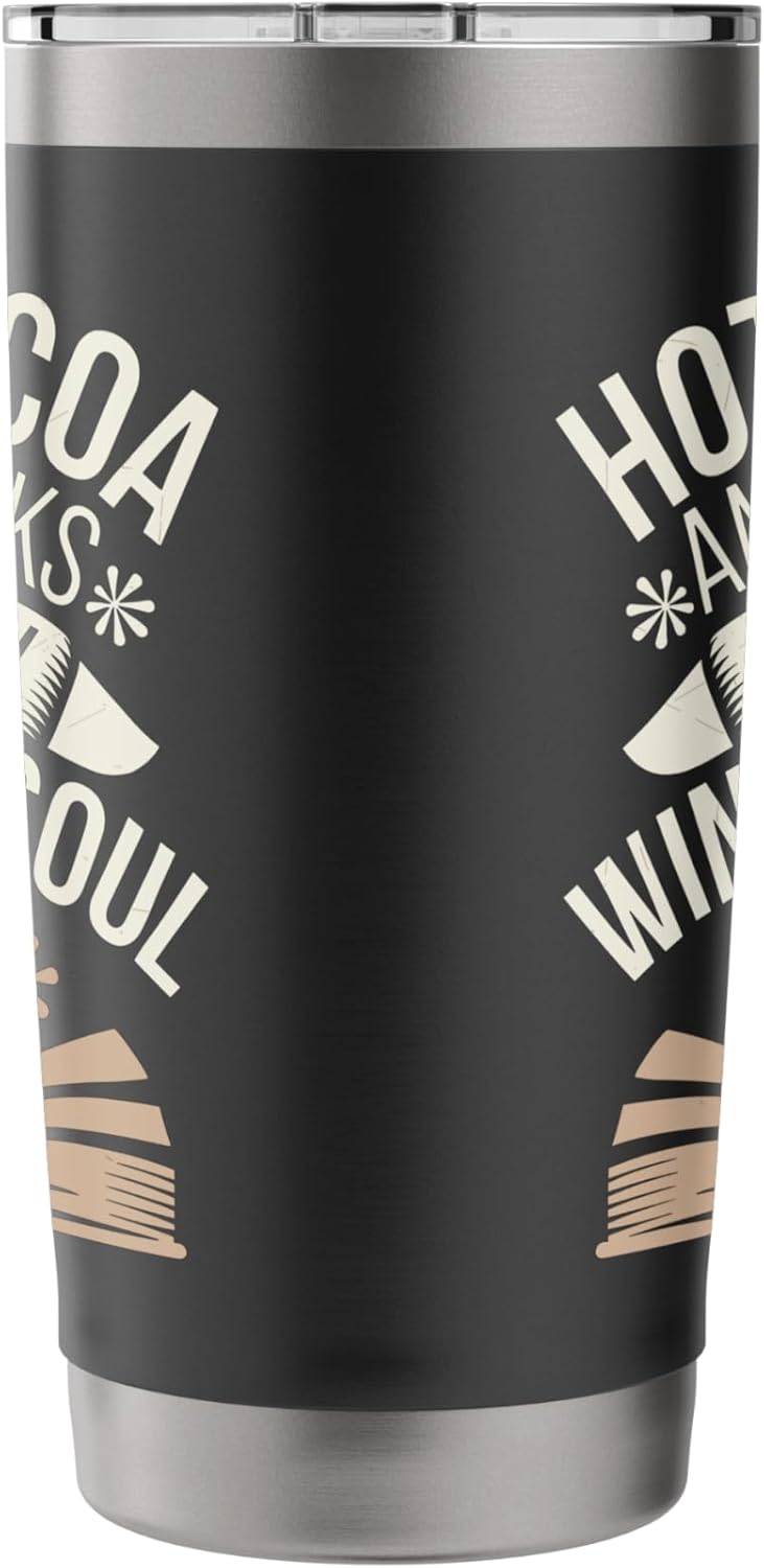 Reading All Winter Cozy Book Lover and Literary Escape Stainless Steel Insulated Tumbler