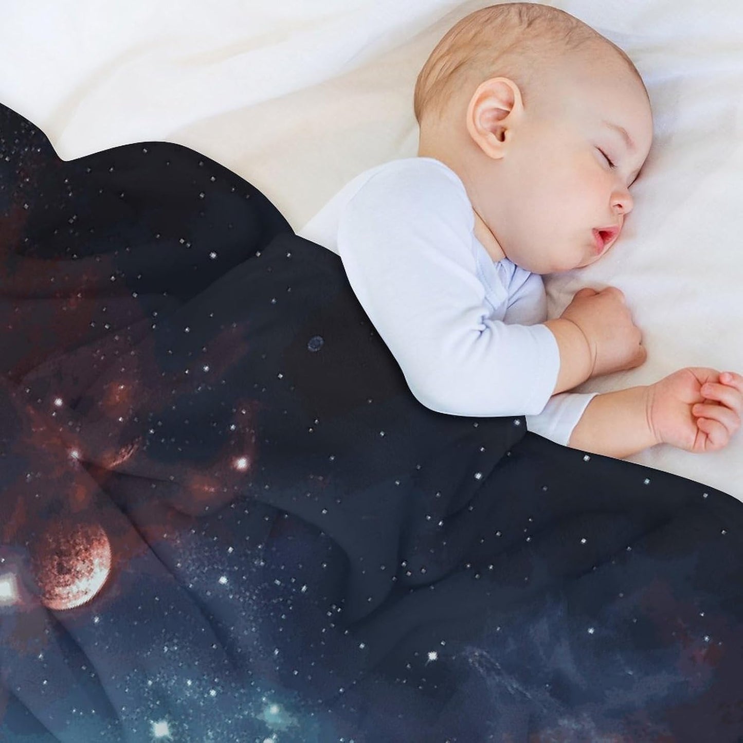 Space with Cluster Blanket Super Soft Lightweight Throw Blanket Cute Cozy Warm Bed Blanket Decorative Fuzzy Blanket All-Season Home Decor Gift for Sofa Couch Living Room 30"*40"（76 * 100cm）