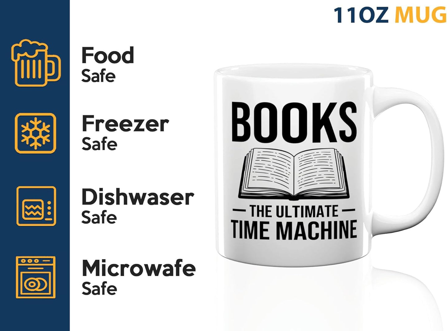 Book Lover Coffee Mug 11oz White -Books The Ultimate - Bookworm Literature Library Book Lover Reader Booked Editor Intellectual Studious