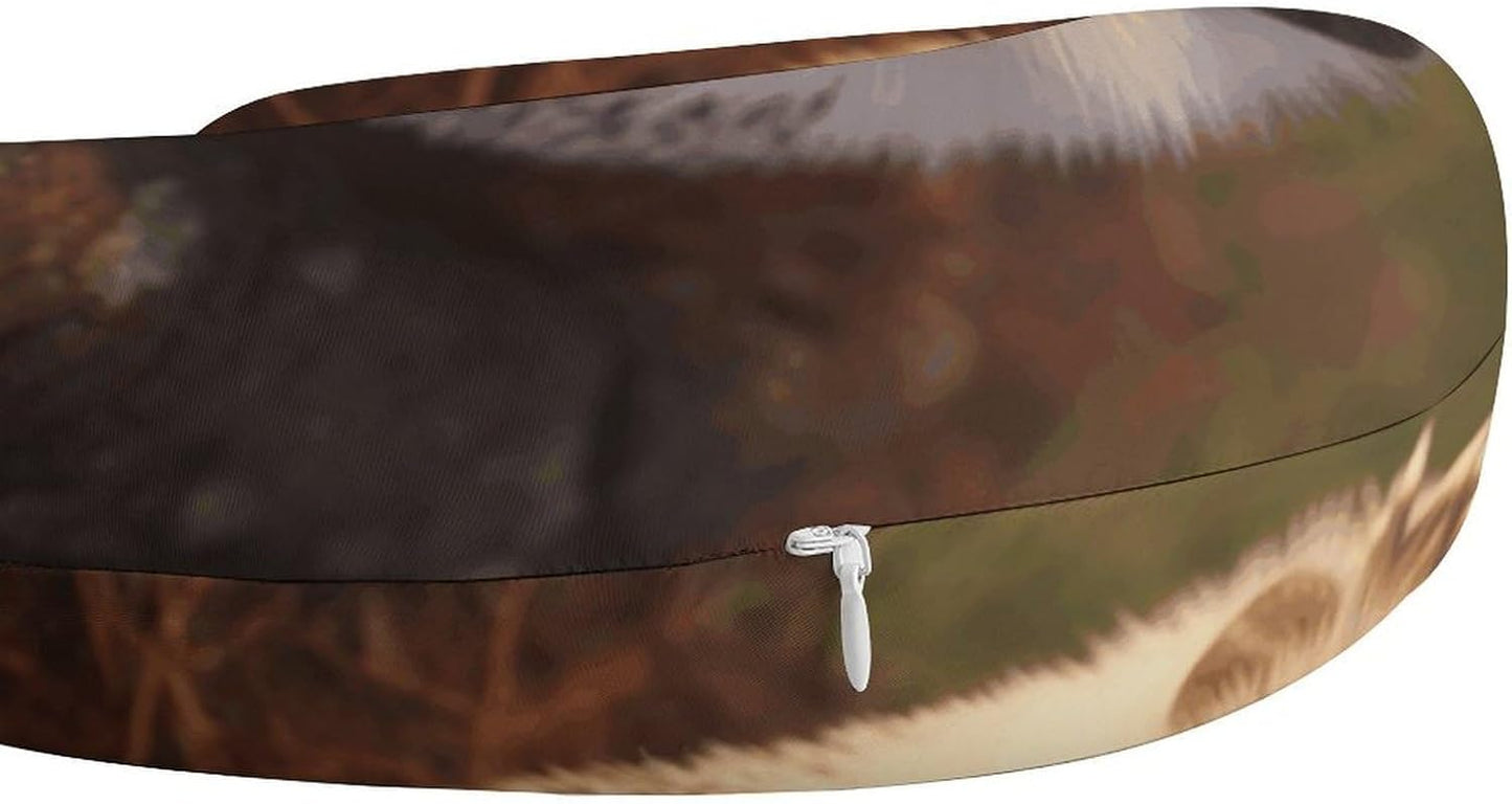 Baby Hedgehog Neck Pillow Memory Foam U Shaped Pillows Portable Pillows for Shoulder Travel Head Support Pillow with Concealed Zipper for Airplane Car Home Office