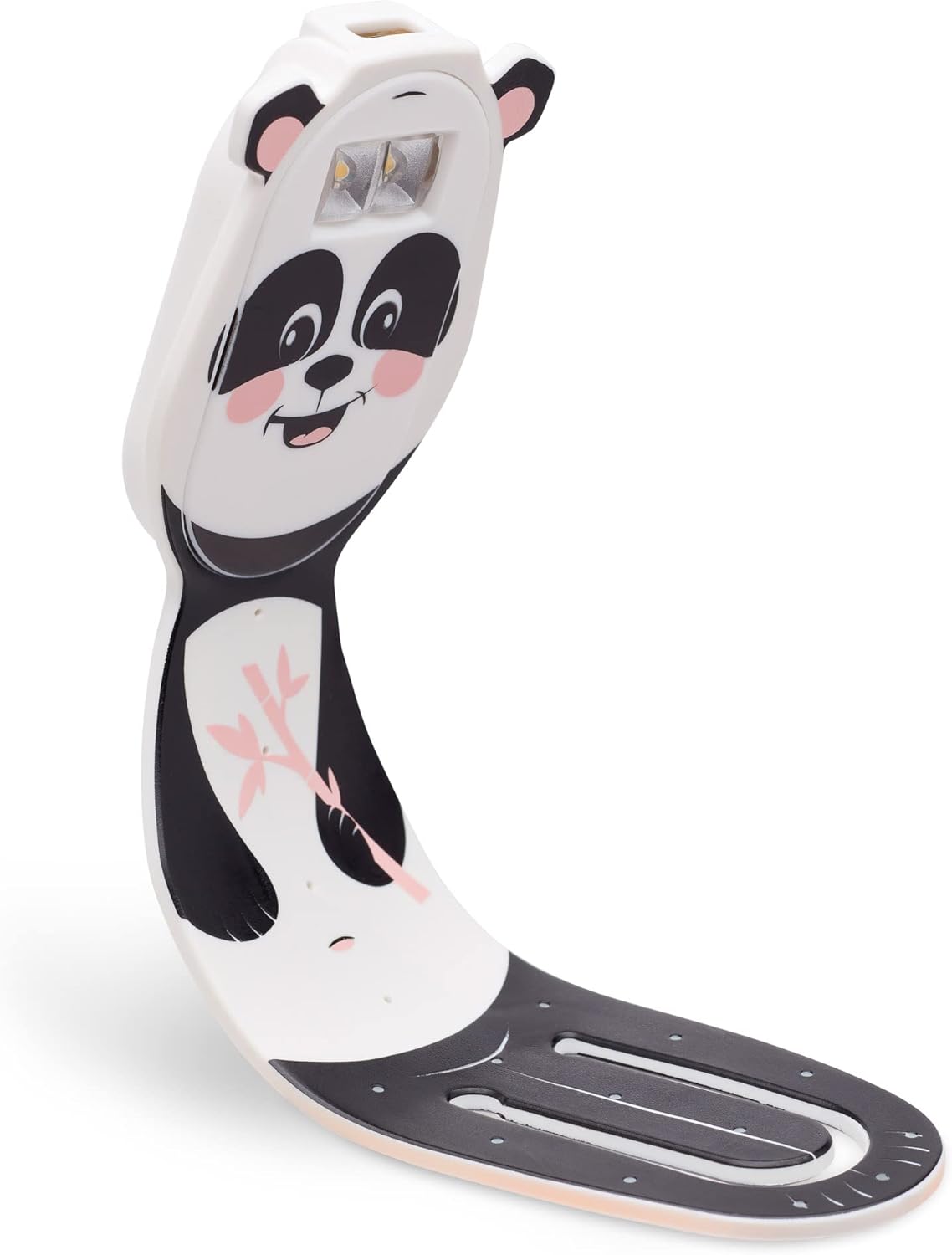 Gifts for Readers & Writers Rechargeable Book Light for Kids, Clip On Reading Light for Bed, 2in1 Flexilight Pals & Bookmark, 12 Hours of Light Once Charged, Includes USB Cable & 2 LED Lights, Panda