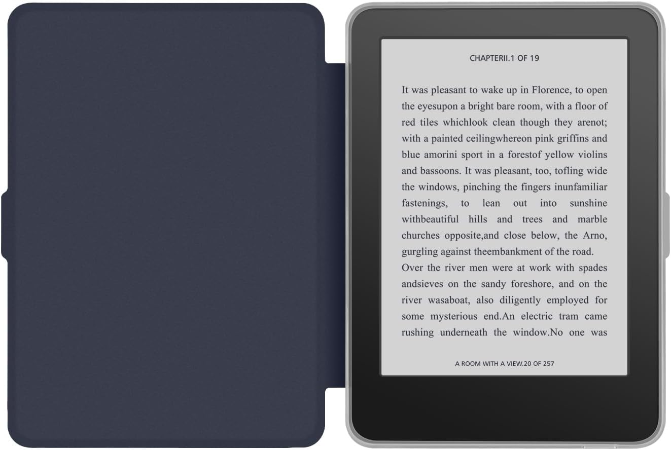 Rotating Protective Case for KOBO Clara 2E (6", 2022), 360° Rotation, Detachable Magnetic Cover, Adjustable Stand, Clear Back