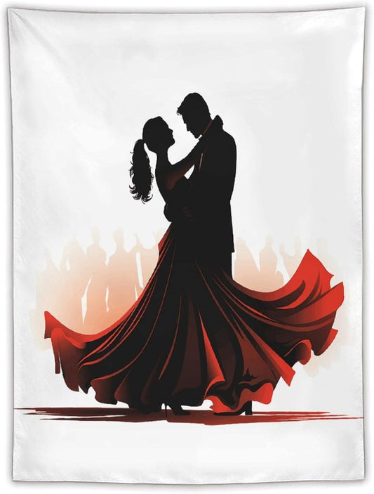 FodPand Ballroom Dance Tapestry Anti-fading Wall Tapestry with Installation Kit Backdrop Banner Multipurpose Aesthetic Tapestries Boho Wall Art Hanging Decorative Blanket 60"x80"