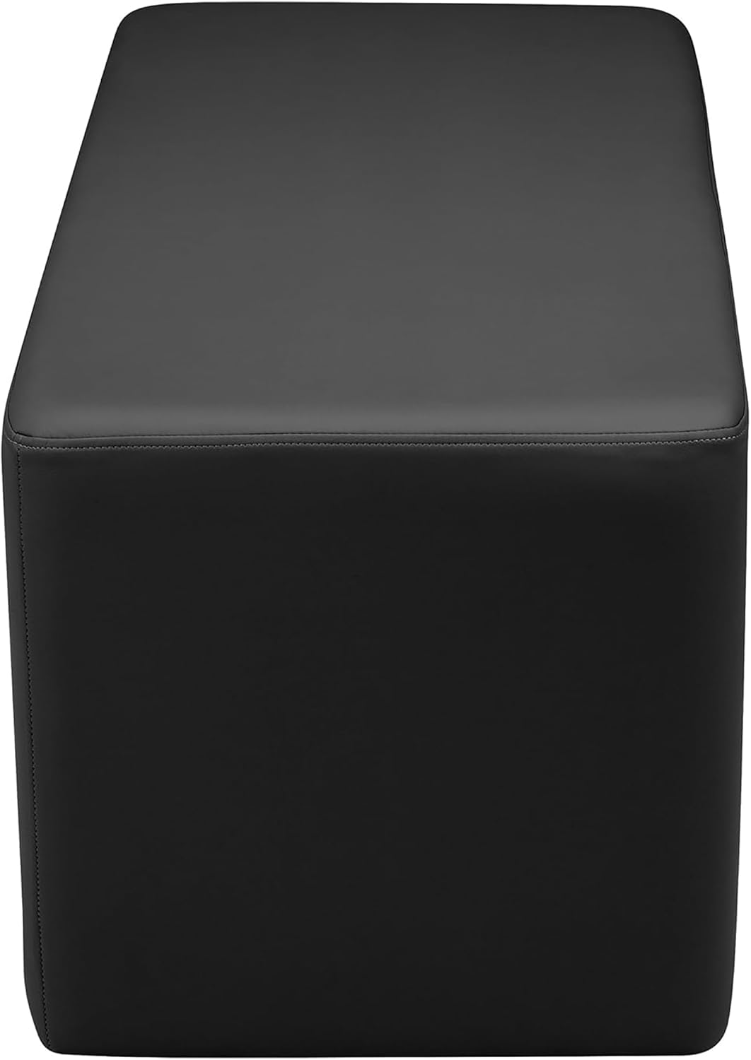 FDP Pro Series 36" x 18" Rectangle Accent Ottoman Bench (18" Height); Hand Upholstered Commercial Furniture for Hotel Lobby, Office, Restaurant and More; Seating, Footstool, Table Use - Black
