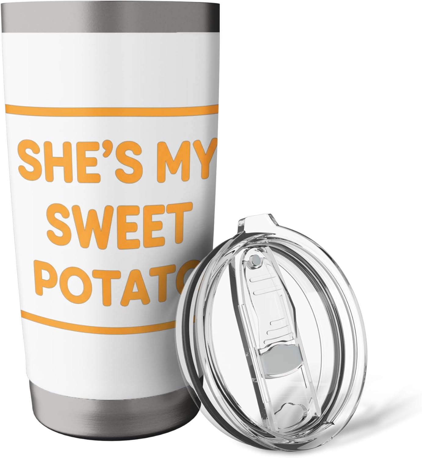 She's My Sweet Potato Thanksgiving Couples Match Fall Love Stainless Steel Insulated Tumbler