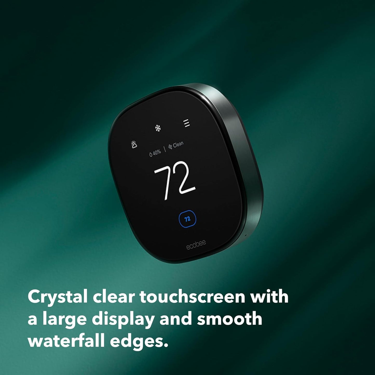 ecobee Smart Thermostat Premium with Smart Sensor and Air Quality Monitor - Programmable Wifi Thermostat - Works with Siri, Alexa, Google Assistant, Black