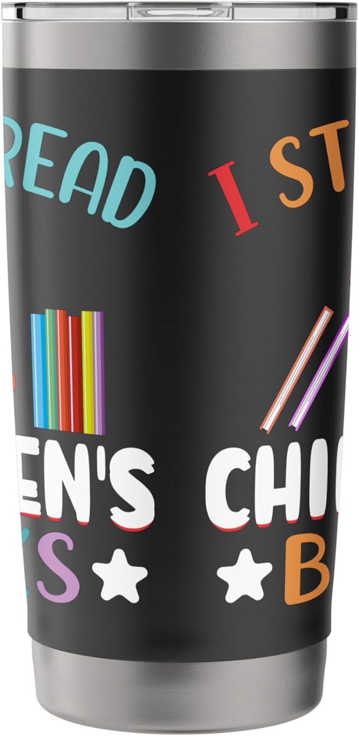 I Still Read Childrens Books Reading Teacher Librarian Stainless Steel Insulated Tumbler
