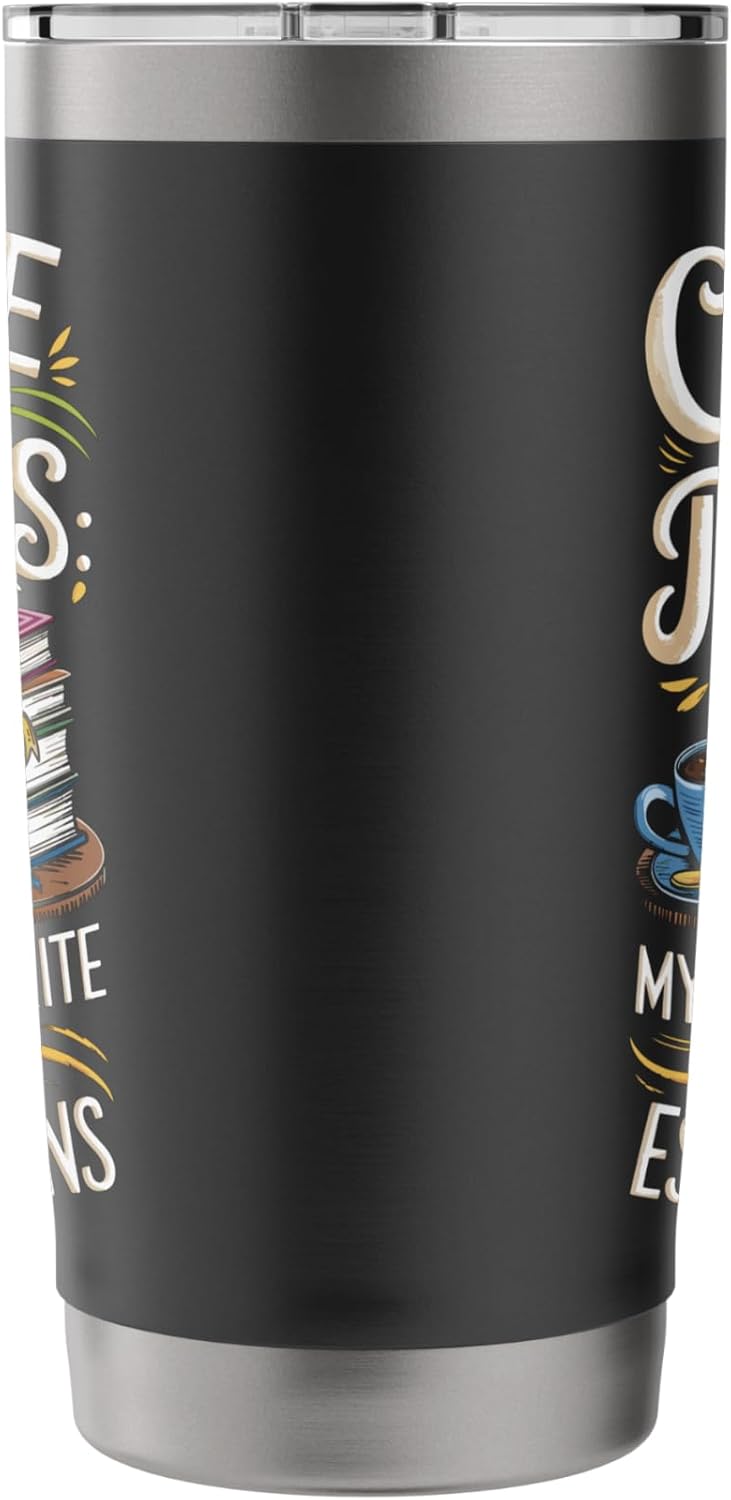 Coffee And Books Escape Plans Bookworm Bookish Books Reader Stainless Steel Insulated Tumbler