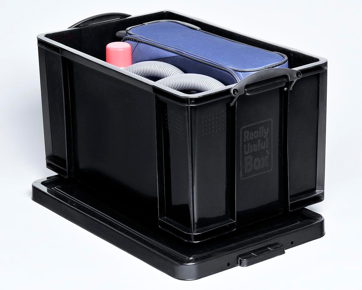 Really Useful Storage Box 84 Litre Solid Black