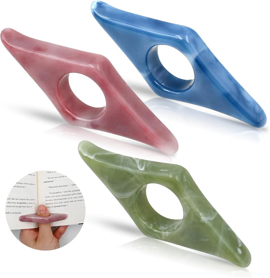 3 PCS Thumb Book Page Holder for Reading, Book Finger Opener Holder Thumb, Reading Accessories Gifts for Book Lovers Readers Women Teachers
