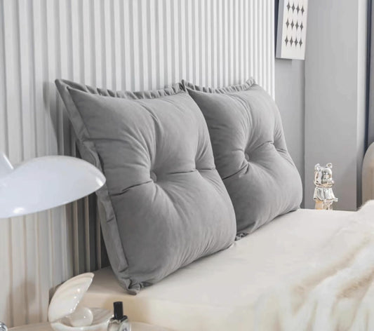 Large Pillow Headboard Tatami Combination Reading Cushion The Waist Lumbar Pad Sofa Pillow Cushion(Size:90cm /35.4in(1pc),Color:Grey)