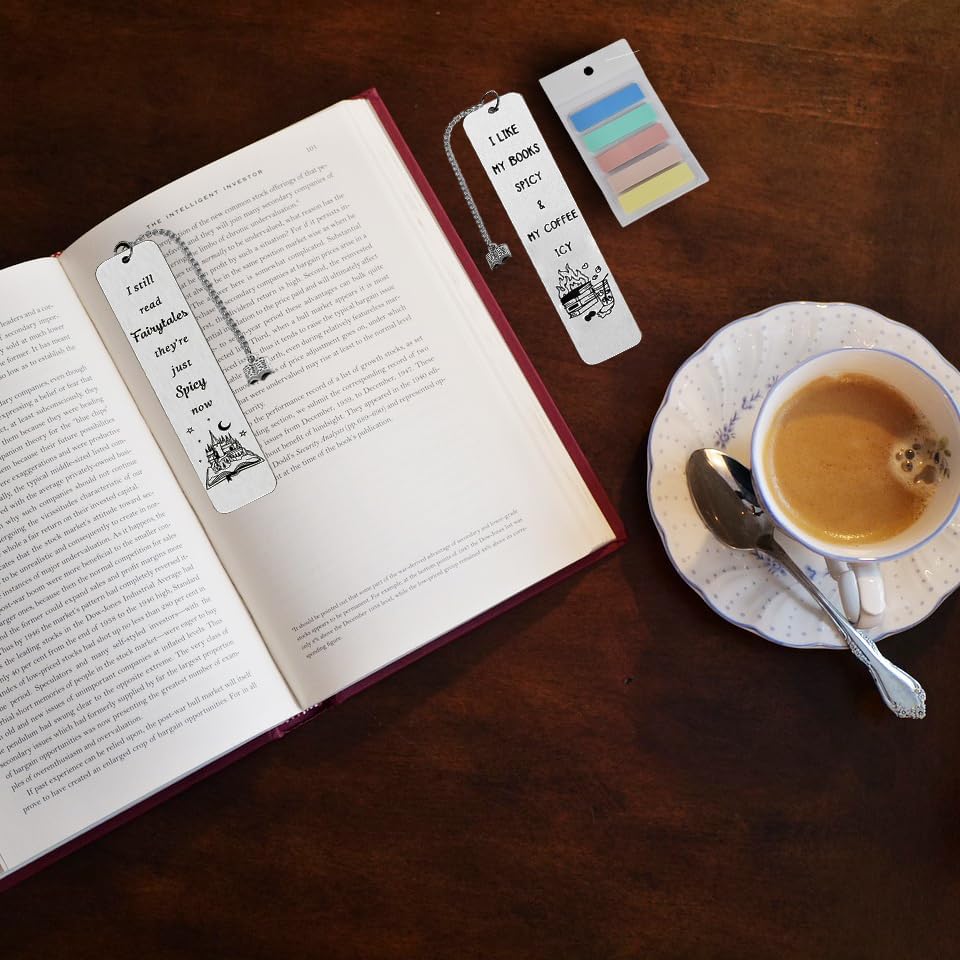 Book Marks for Reading Woman Fun Bookmarks Gifts with Book Page Marker Book Accessories for Reading Lovers Man Coffee Bookmark Spicy Cool Book Mark Birthday Christmas Thanksgiving Back to School Gift