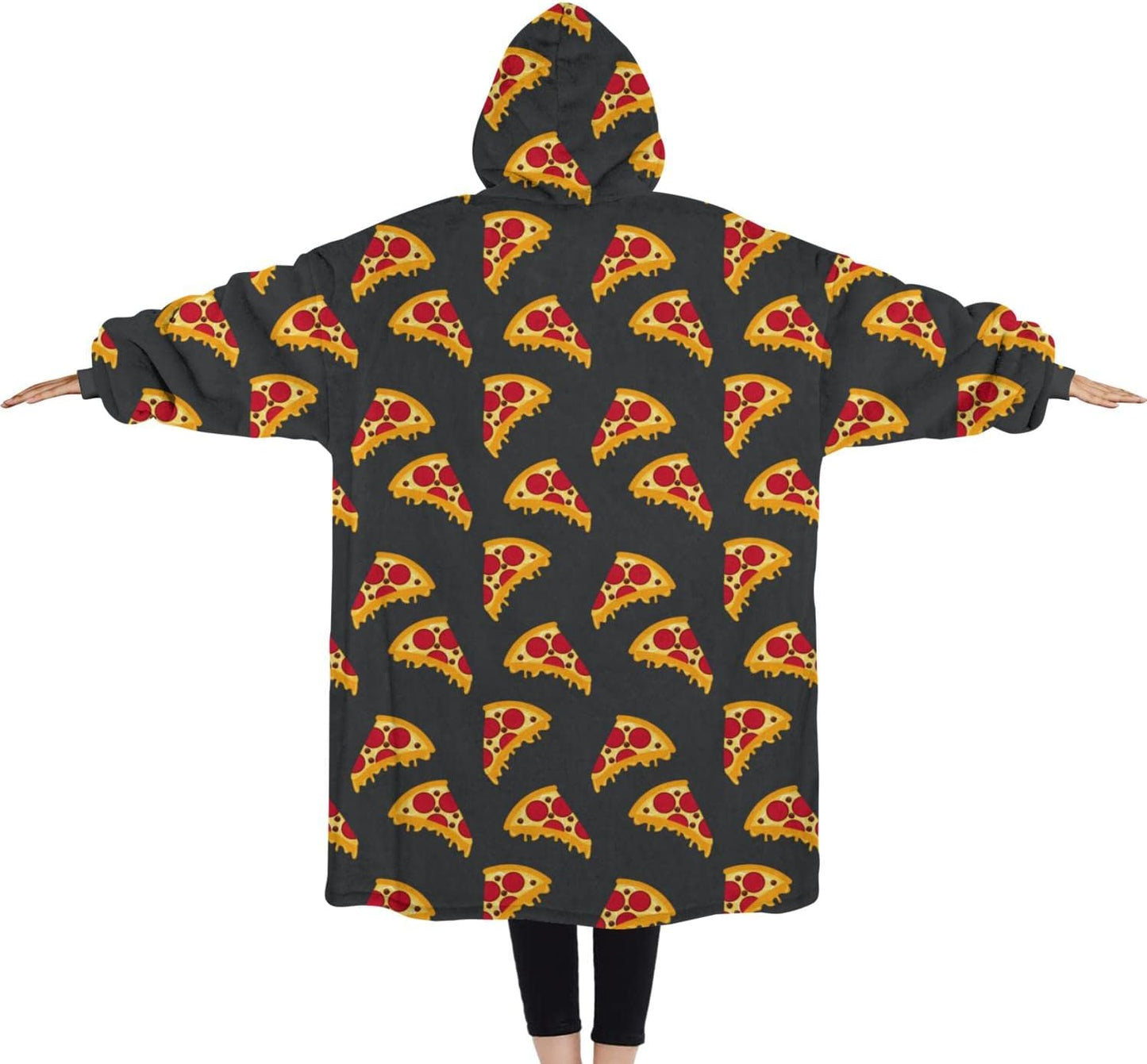 Wearable Oversized Blanket,Sherpa Blanket Hoodie with Super Pockets,Super Warm Fuzzy Pullover for Women & Men