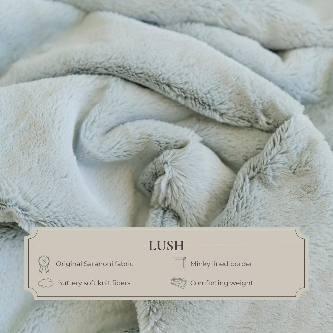 Saranoni Oversized Luxury Blanket | Breathable Super Soft, Lush, Plush Comfy Blankets for Adults | Ballet Slipper Pink - X-Large 60” x 80”