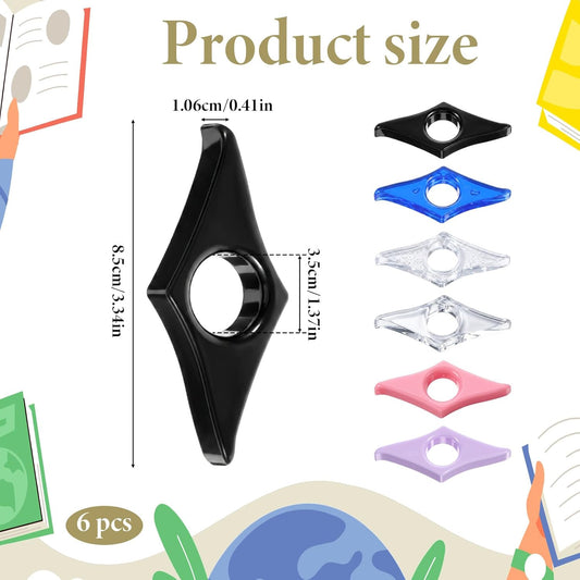 6 PCS Thumb Page Holders for Reading Book Page Holder Book Finger Holder Reading Accessories for Books Lovers Literary