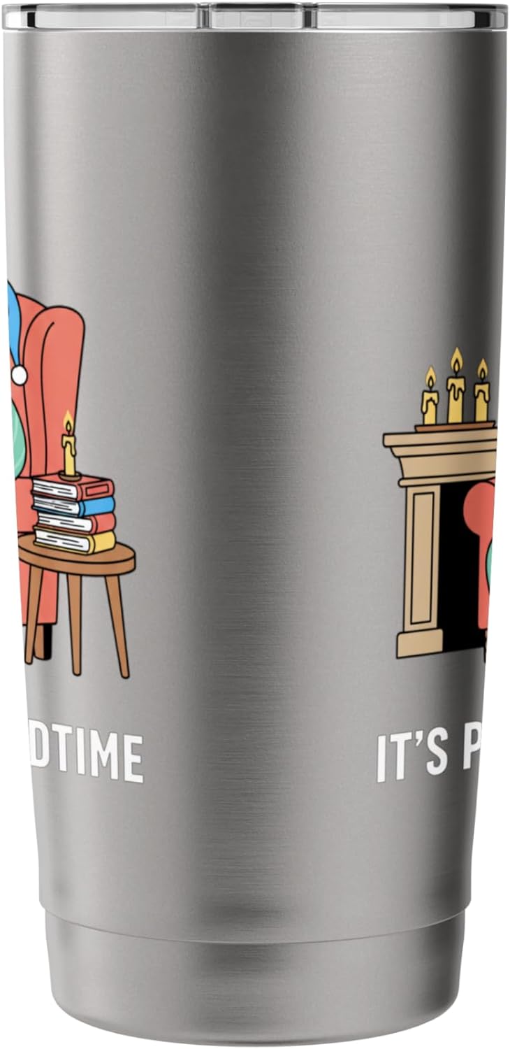 It's Past My Bedtime Bear Kids Woodland Animal Funny Pajama Stainless Steel Insulated Tumbler