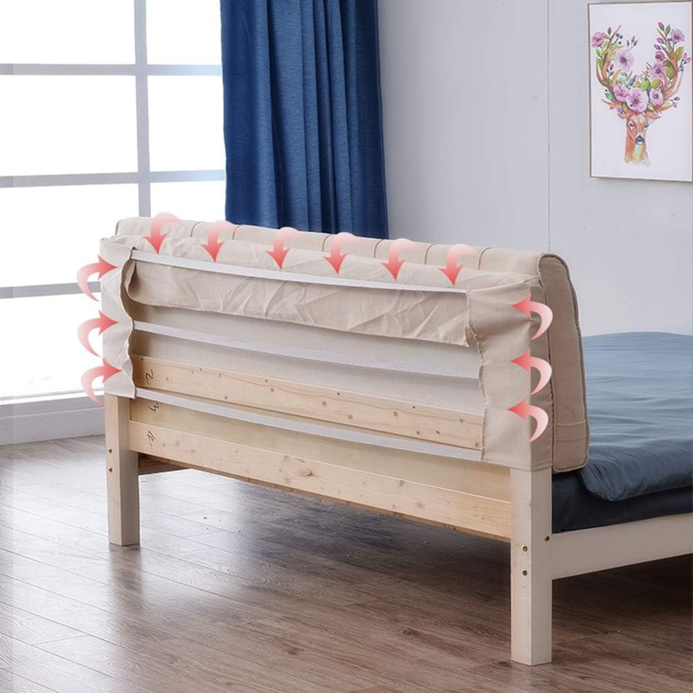 Bed Backrest Cushion for Headboard Lumbar Support Pad Upholstered Headboard Reading Pillow with Washable Cover 9 Colours 6 Sizes (Colour: Dark Blue Size: 120 x 60 x 10 cm)