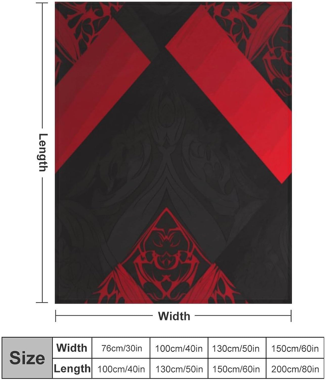 Red Black Blanket Super Soft Lightweight Throw Blanket Cute Cozy Warm Bed Blanket Decorative Fuzzy Blanket All-Season Home Decor Gift for Sofa Couch Living Room 60"*80"（150 * 200cm）