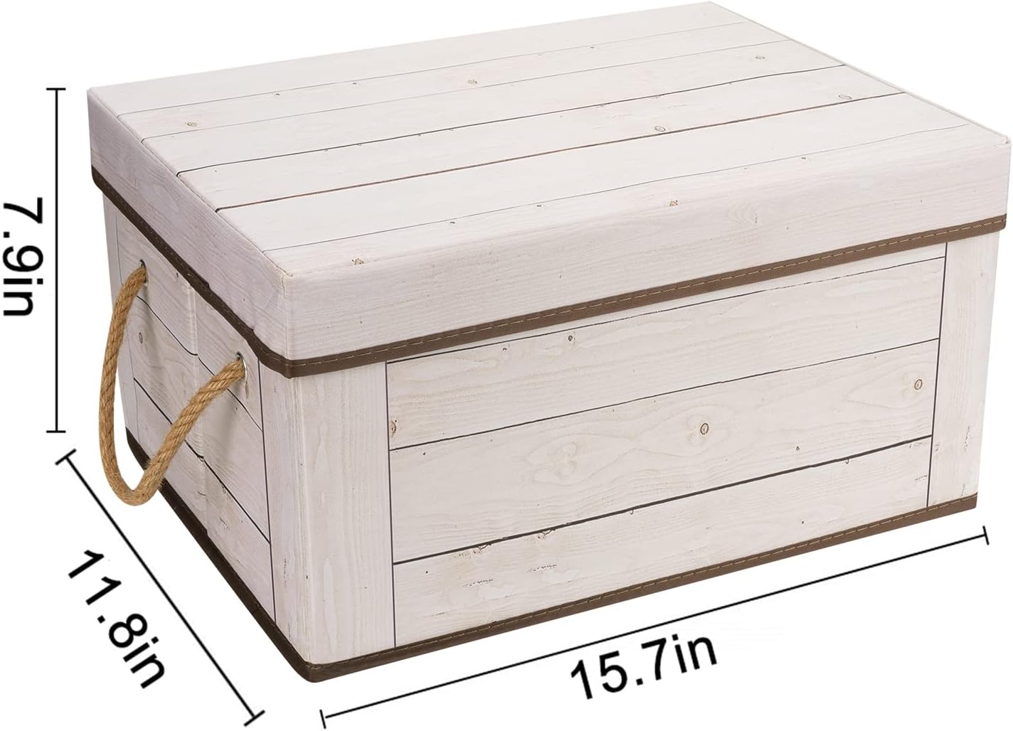 Livememory Memory Box for Keepsake, Decorative Storage Boxes with Lids and Handles for Storage, Decorative - L15.7 x W11.8 x H7.9 In (Not Made of Wood, 2 Pack)