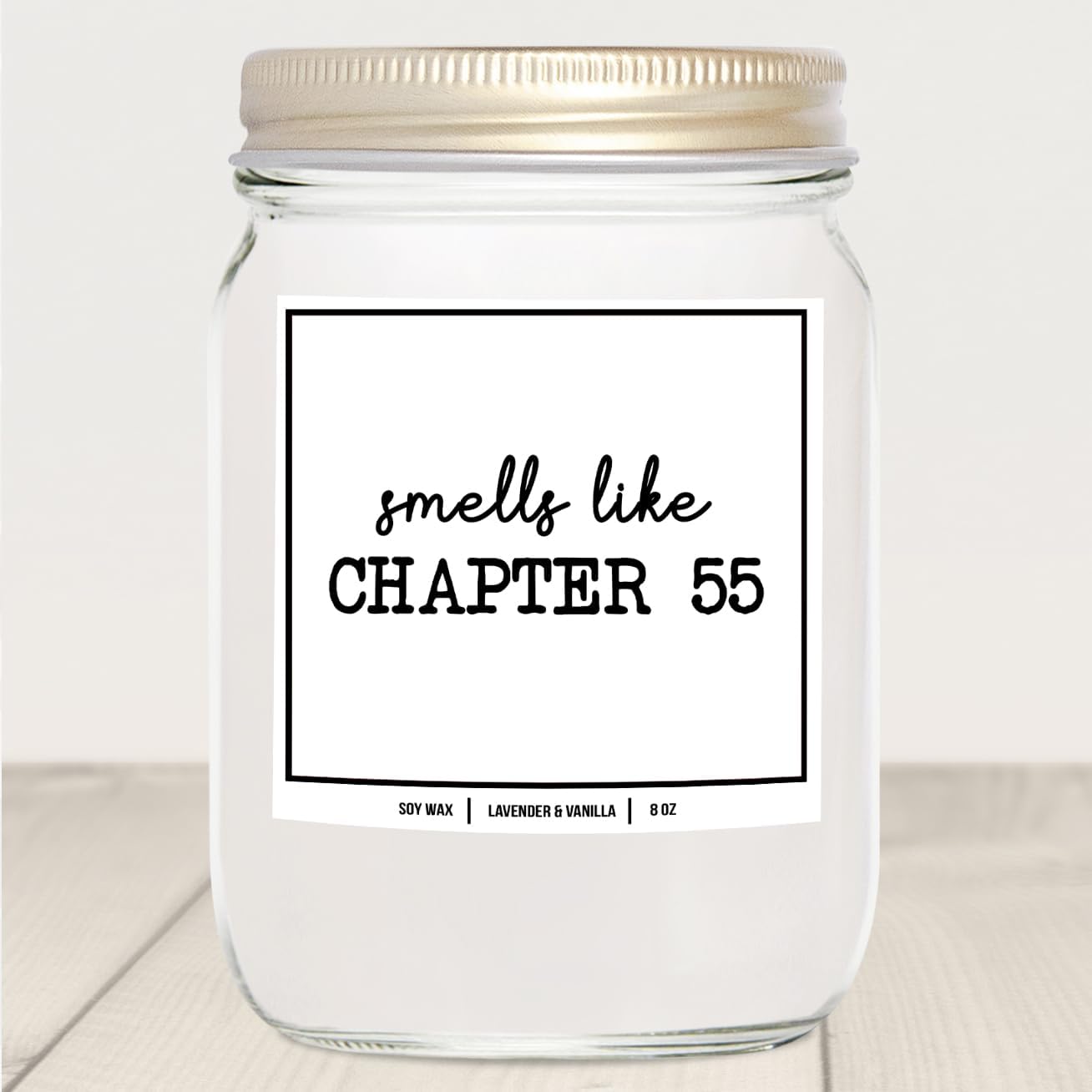 You Nique Designs Smells Like Chapter 55 Candle - Bookish Candles, Book Lovers, Themed Gifts for Reading Lovers Women, Book Club Present Ideas, Reading Themed Gifts (Lavender & Vanilla)