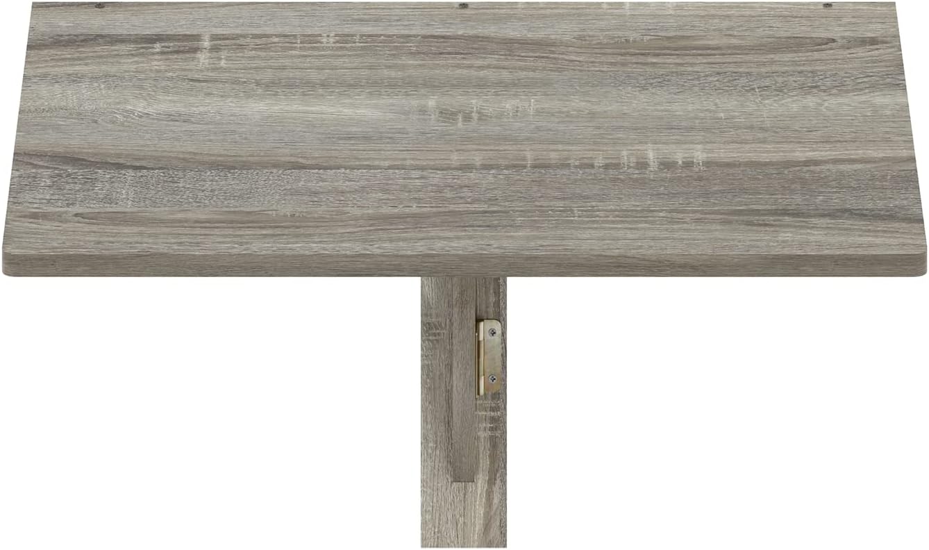 Furinno Hermite Wall Mounting Folding Table, French Oak