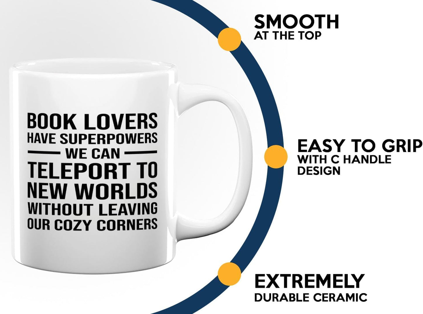 Book Lover Coffee Mug 11oz White -We Can Teleport - Writer Editor Bookish Librarian Bibliophile Bookish Grammar Philosophers