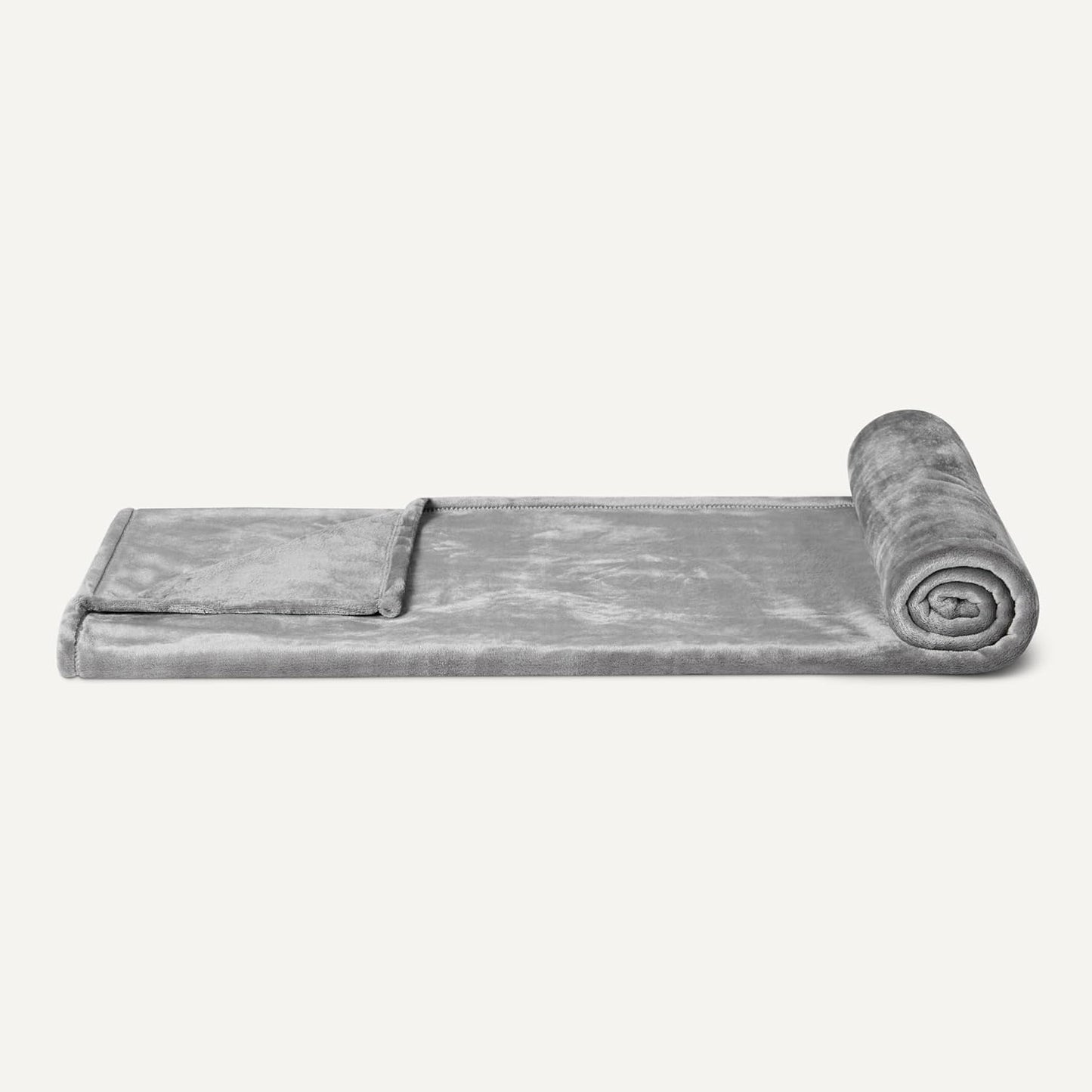 Amazon Basics Throw Blanket, Ultra-Soft Flannel Fleece Blanket, Lightweight Cozy for Couch Sofa Bedroom, Fade-Resistant Fabric, 50 x 60 Inches, Gray