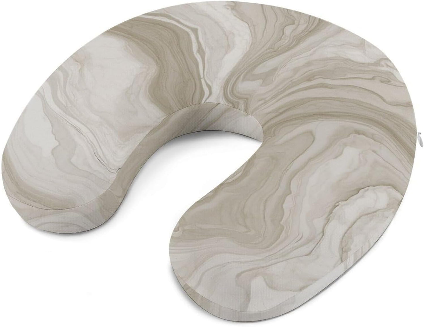 Wavy Line Style Neck Pillow Memory Foam U Shaped Pillows Portable Pillows for Shoulder Travel Head Support Pillow with Concealed Zipper for Airplane Car Home Office