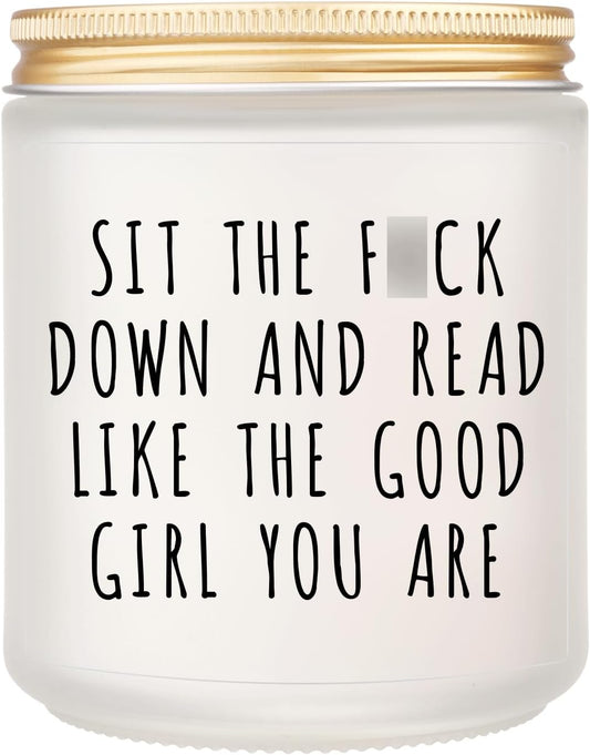 Book Gifts, Library Decor, Scented Candle - Mothers Day, Birthday, Reading Gifts for Women, Book Lover, Good Girl, College Students