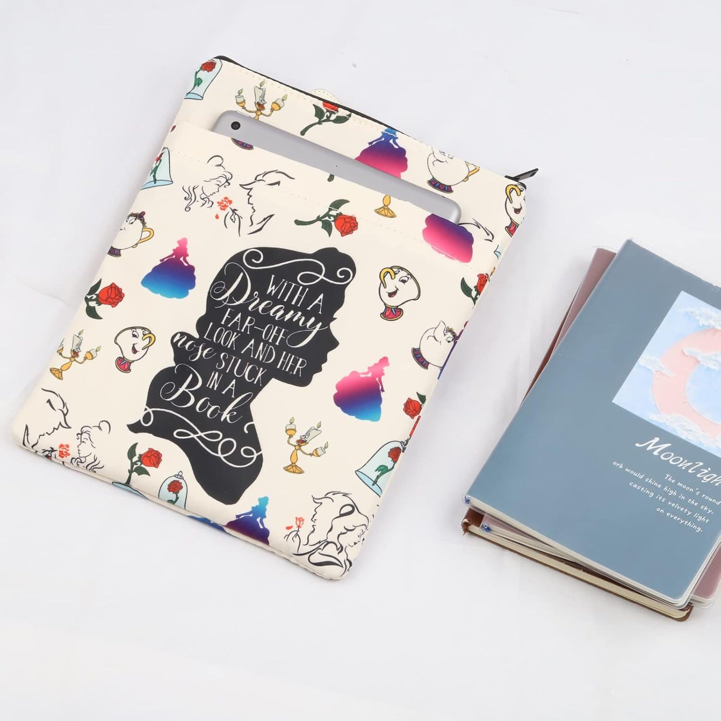 Beauty Inspired Book Sleeve Belle Princess Gifts Fairytale Lover Gift A Tale as Old as Time Gift Belle Fans Book Cover (Princess Dreamy BS)