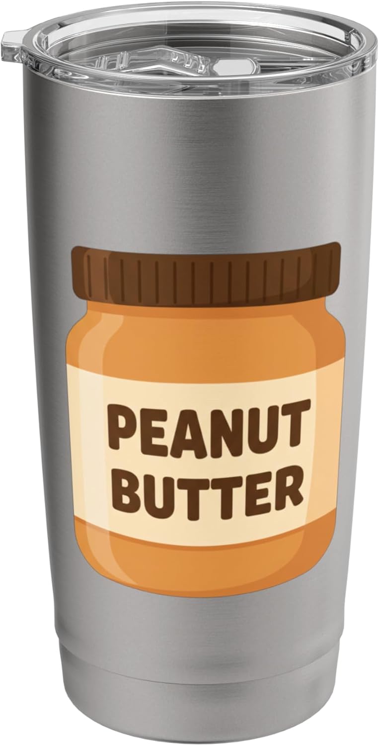 Peanut Butter Jar Kids Snack Halloween Food Peanut Stainless Steel Insulated Tumbler