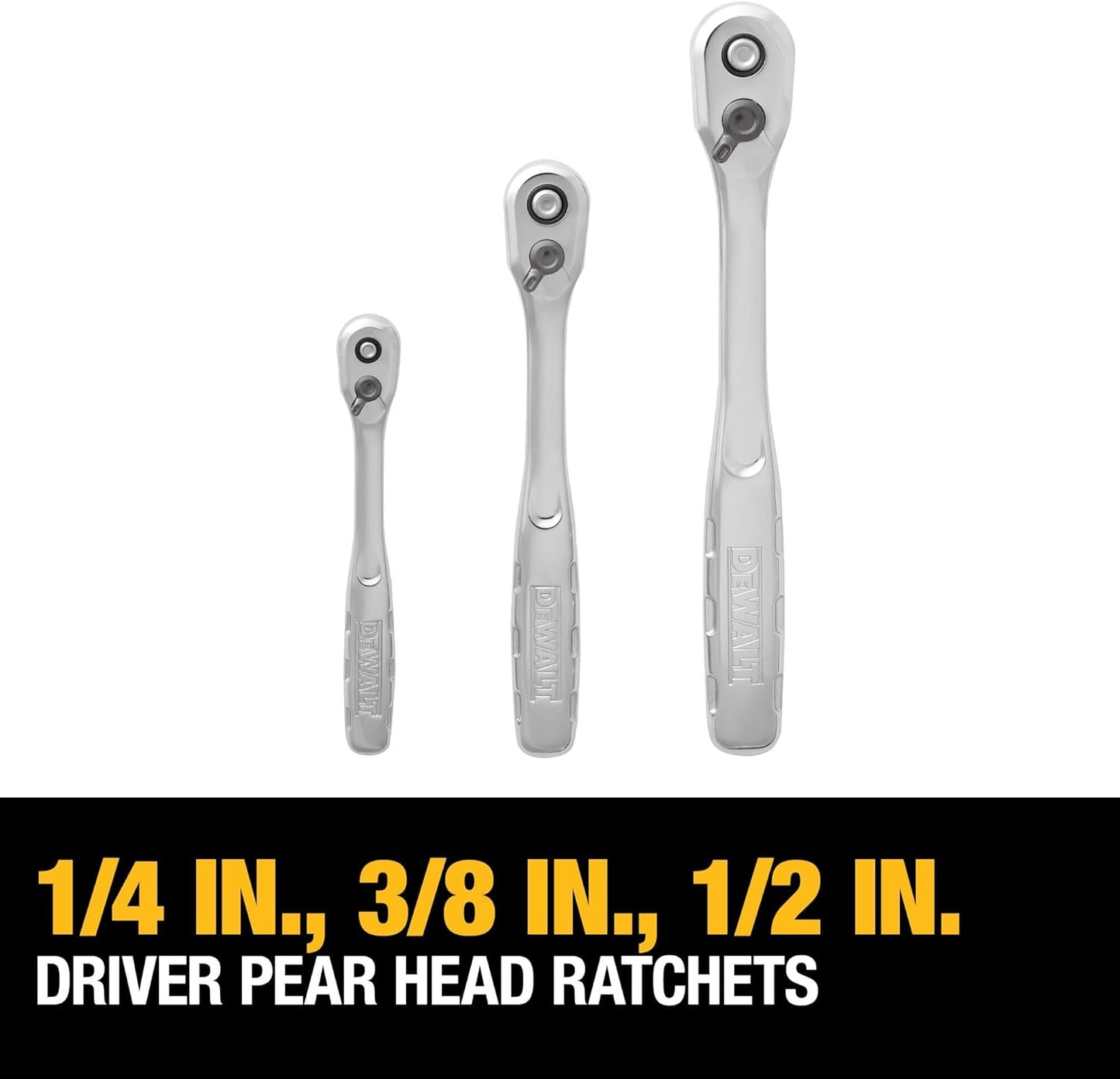 DEWALT 192 Pcs. Mechanics Tool Set, 1/2, 1/4, 3/8 Socket Set, SAE and Metric Socket Wrench Set, Hard Shell Tool Box (DWMT75049)