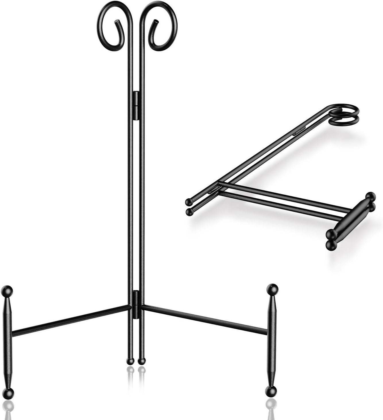 SVENJBB Plate Holder Display Stand, 6 Inch Decorative Stands for Display, Black Iron Easel for Picture, Book, Photo Frame and Plates (2 Pack)