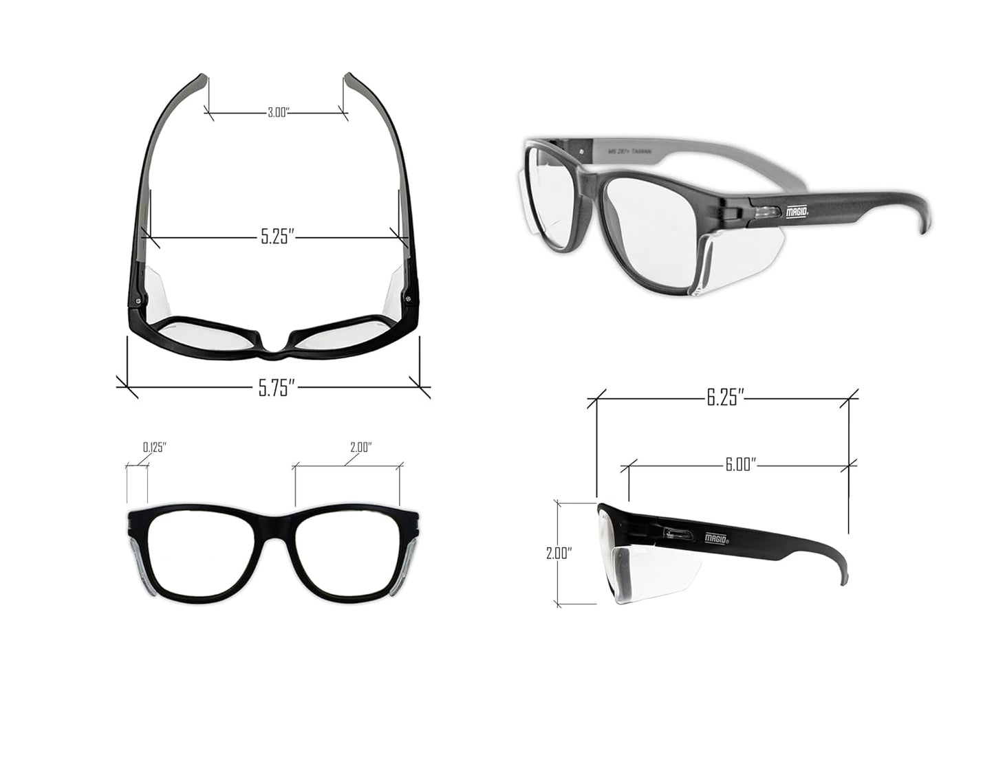 MAGID Anti-Fog Polycarbonate Safety Glasses, 1 Pair, Y50