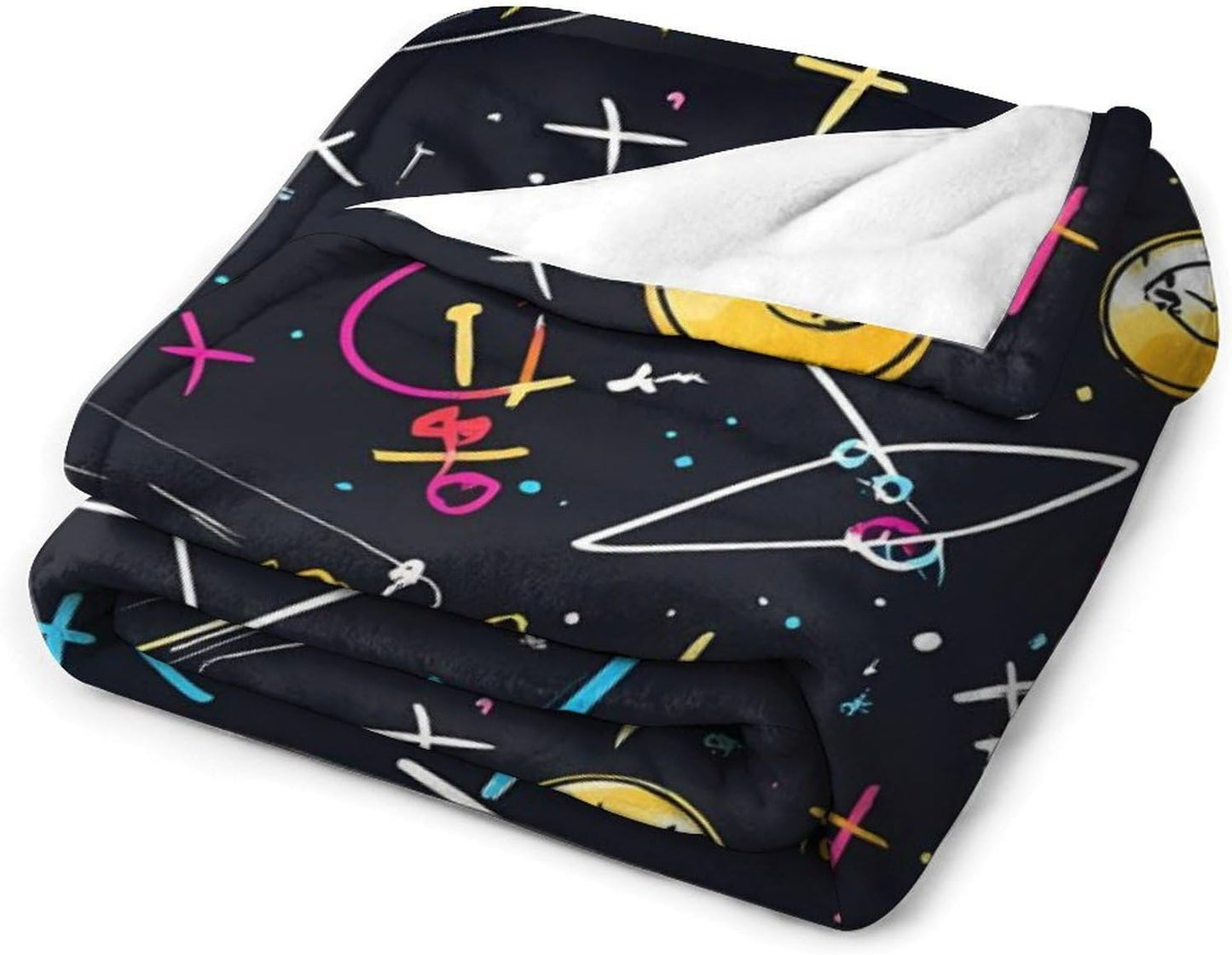 Chemistry Math Throw Blanket for Couch Bed Plush Cozy Fuzzy Flannel Blanket for All Season 66"x90"