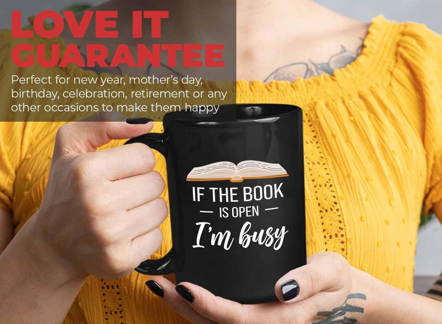 Bubble Hugs Book lovers Coffee Mug 15oz Black - If Book Open - Author Writer Library Library Editor Introvert Lovers Cat Chill Relax Bookworm Reading