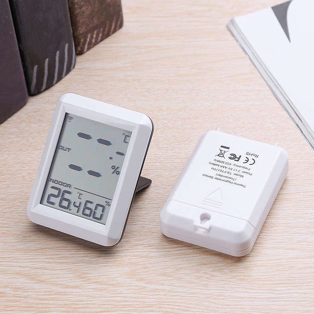 Home Station Indoor/Outdoor Hygrometer Electronic Temperature Humidity Meter Digital Thermometer Weather Testing Tools