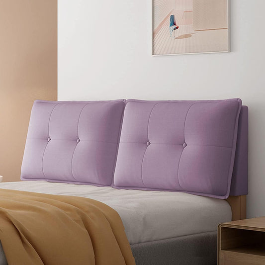 King Size Headboard Cushion Bed Backrest Pillow Wall Pillow Lumbar Pad Upholstered Bench Cushion Removable Cover(Size:No headboard 78.7"/200cm,Color:A)