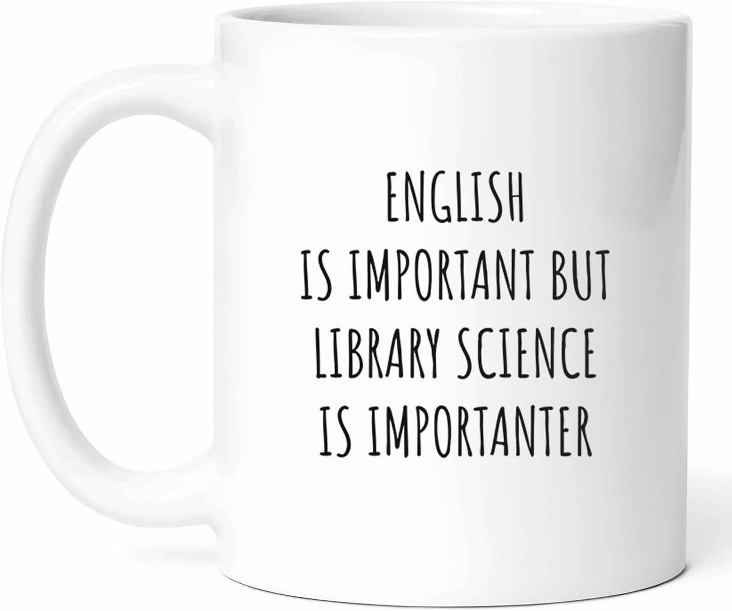 Funny Library Science Teacher Mug - Librarian Educator Coffee Cup - Book Lover Funny Gift From Students - Information Specialist Tea Mugs - Cataloging Cups - 11 Oz Ceramic Gifts For Future Librarians
