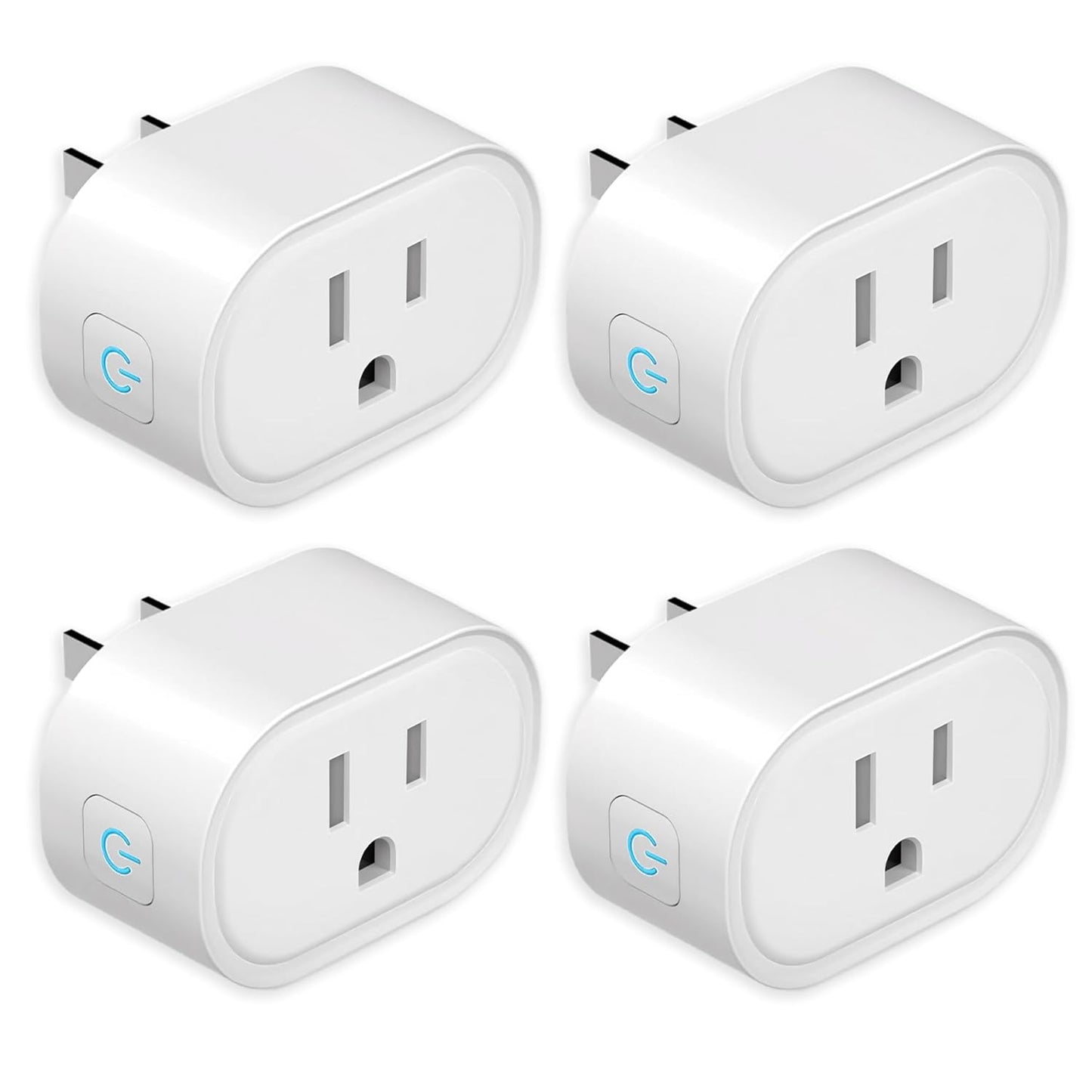 YNF Mini Smart Plug, Simple Setup with One Voice Command, Smart Plugs That Compatible with Alexa , Remote Control, Timer & Schedule, BLE Mesh Plug Requires Alexa Echo （4 Pack）