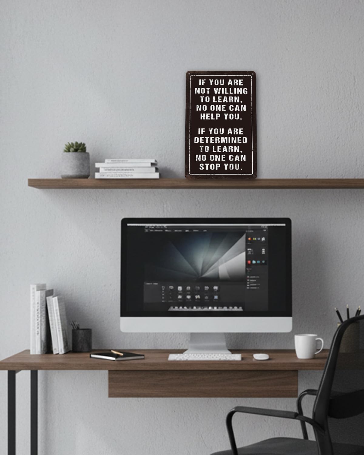 Inspirational Wall Art Metal Sign If You Are Not Willing to Learn Vintage Motivational Wall Decor for Boys Room Home Office Classroom Bedroom 8x12 Inch
