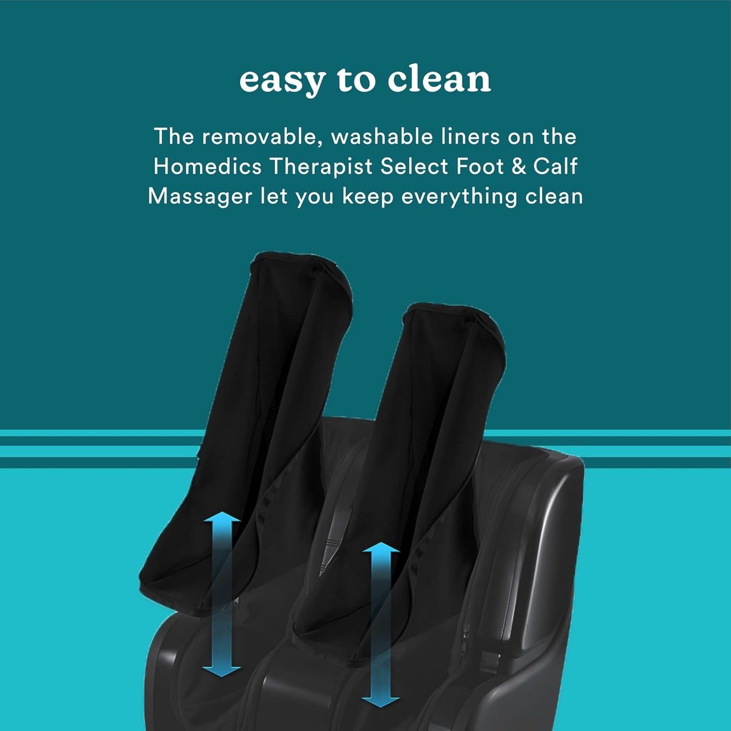 Homedics Foot and Calf Massager, Deep Kneading Rolling Massage with 4 Programs, 3 Intensities, Adjustable Tilt for Comfort & Washable Liners. Foot Massager Machine That Hits The Calf at The Same time