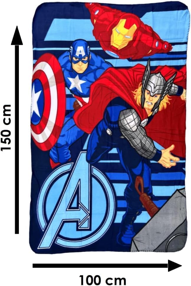 Avenger' Team Join to Save The World Cozy Fleece Throw Blanket 40" x 60" (Green)