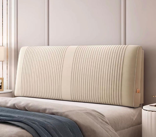 Solid Color Large Bed Backrest Cushion for Headboard Upholstered Headboard Bed Backboard Bedroom Headboard Pillow Lumbar Pad Bed Cushion(Size:120cm/47in,Color:White)