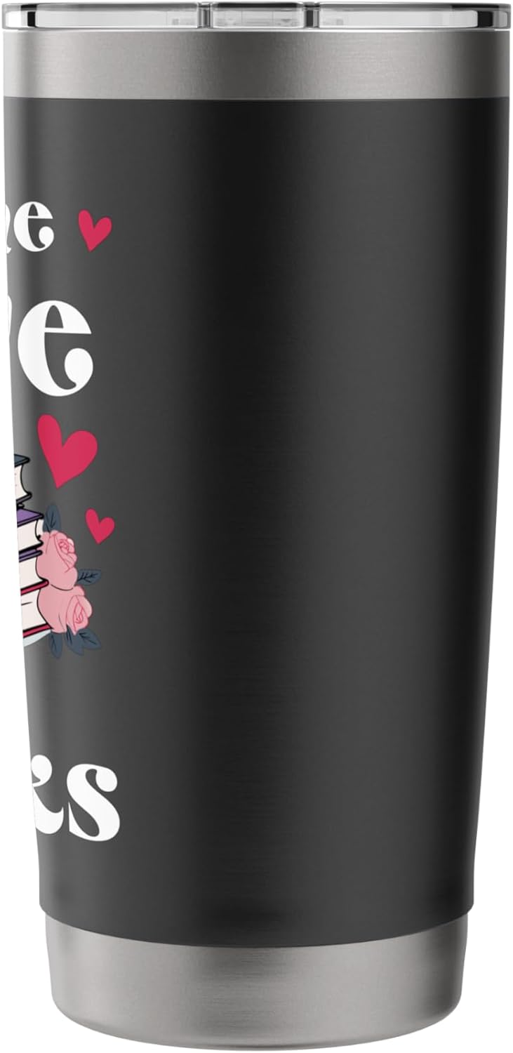 For the Love of Books are My Valentine I Love Book Reading Stainless Steel Insulated Tumbler