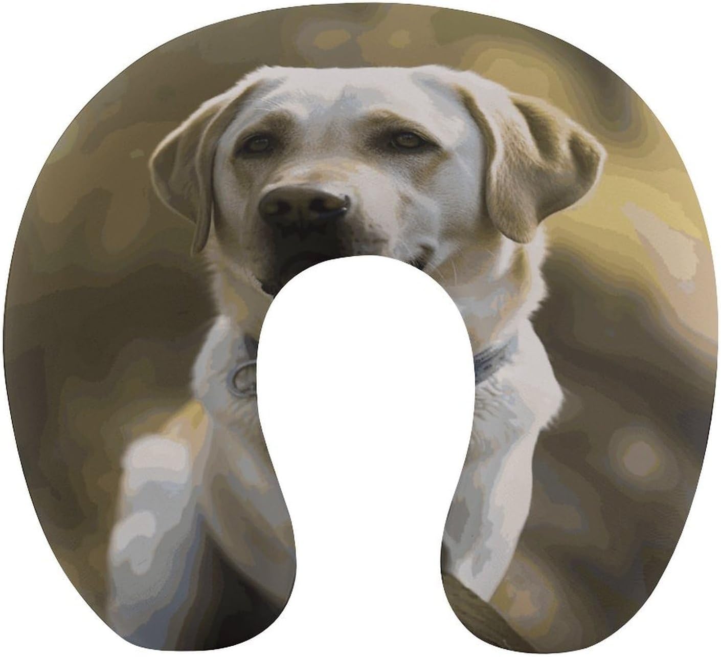 Labrador Neck Pillow Memory Foam U Shaped Pillows Portable Pillows for Shoulder Travel Head Support Pillow with Concealed Zipper for Airplane Car Home Office