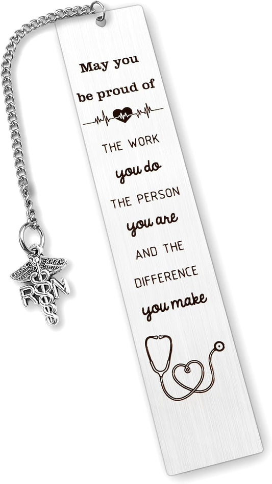 Nurse Appreciation Gifts for Women Reading Lovers Metal Bookmark Book Accessories Nurses Week Nursing Student School Nurse Gifts RN Practitioner Graduation Retirement Christmas Birthday Gift
