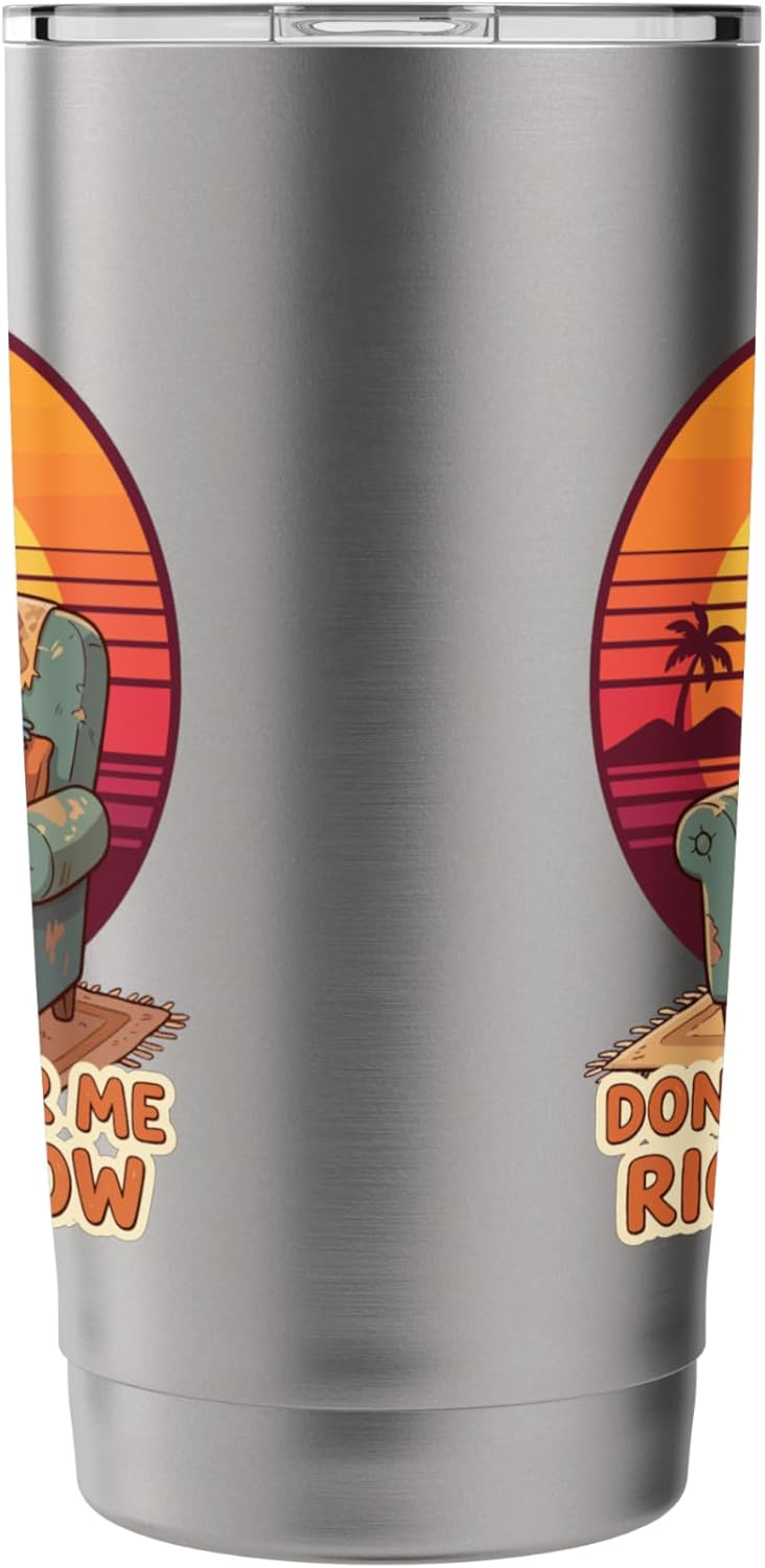 Don’t Bother Me Right Meow Reading Cat Meme Stainless Steel Insulated Tumbler