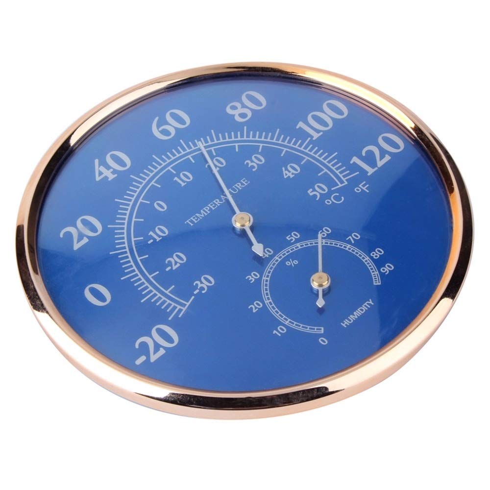 Large Round Thermometer Hygrometer Temperature Humidity Monitor Meter Gauge