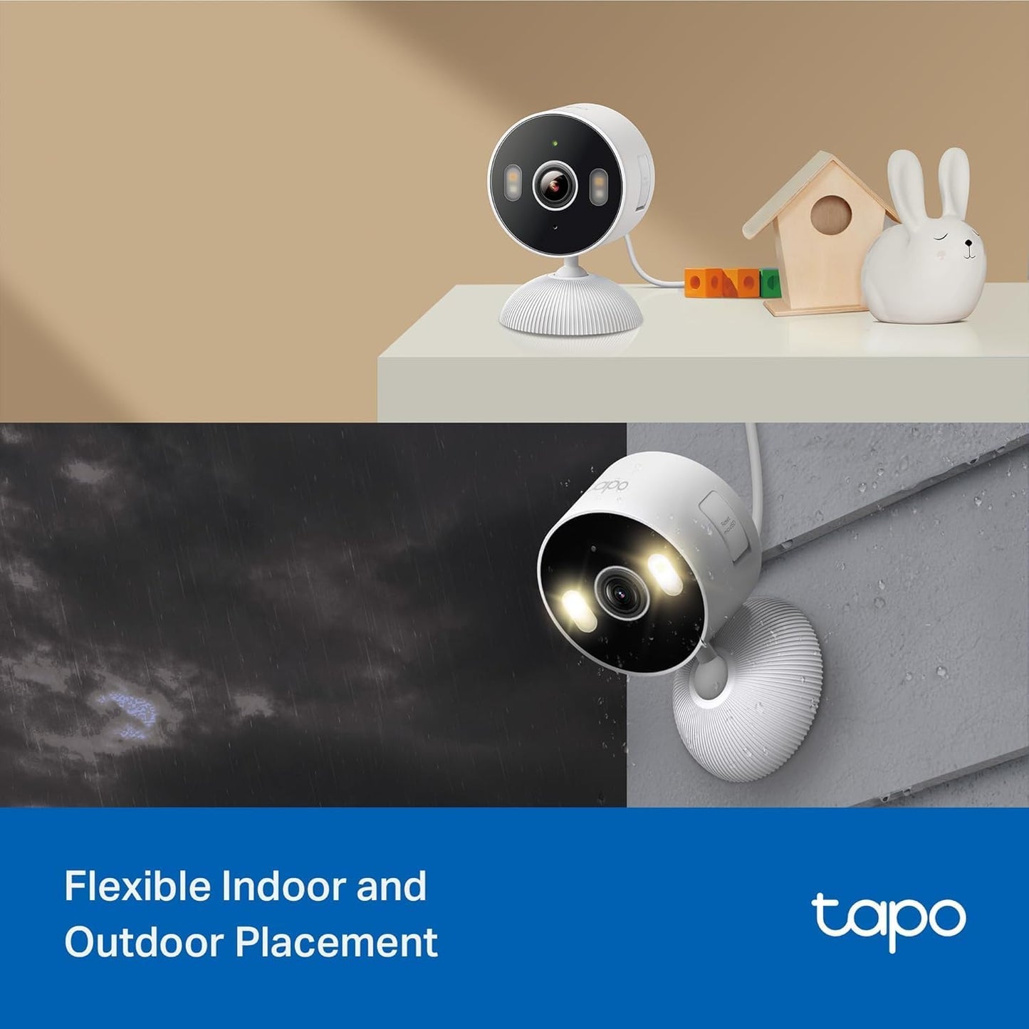 Tapo 2K Indoor/Outdoor Wired Security Camera - Works as a Baby Monitor & Pet Camera, Person/Motion/Baby Cry Detection, 2-Way Audio, Siren, Subscription-Free SD Storage or Optional Cloud, C113 (2-Pack)